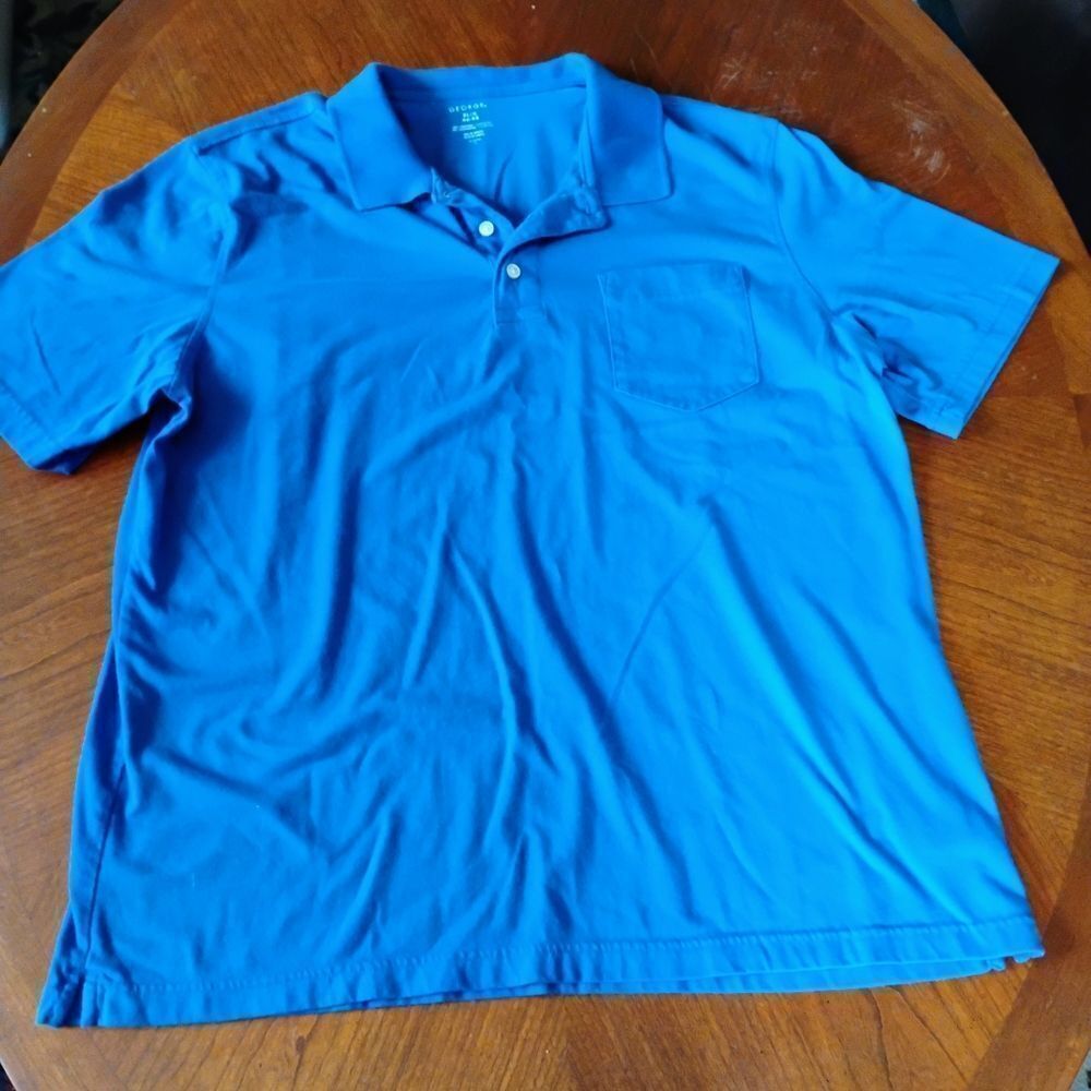 (0927) Men's Blue Polo Shirt By George - Size: XL